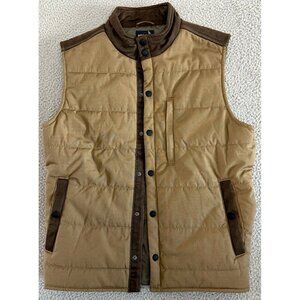 Jeremiah Puffer Vest Snap Front Quilted Heavy Duty Zip Pockets